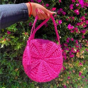COPY - New Pink Knit Round Shoulder Bag